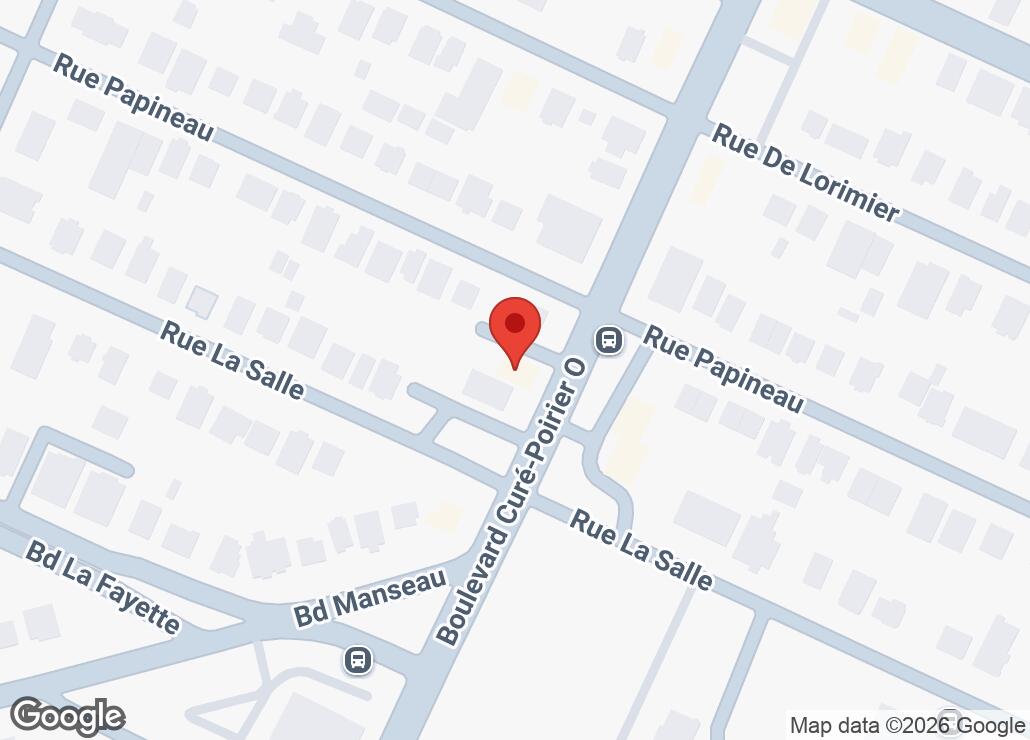 Map showing location at 45.513664, -73.4921923