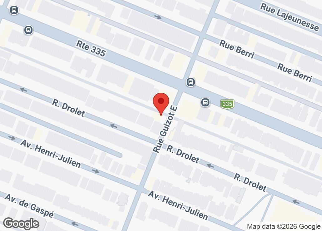 Map showing location at 45.5431391, -73.6327092