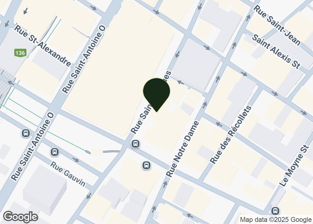 Map showing location at 45.5016969, -73.5598177