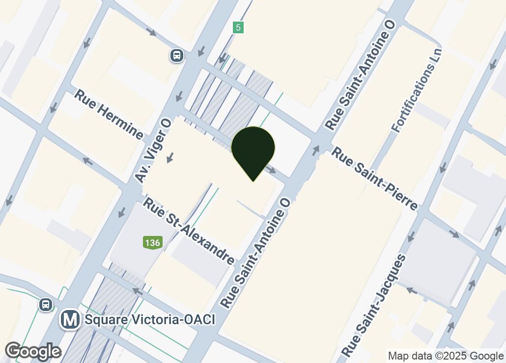 Map showing location at 45.5028948, -73.5611341