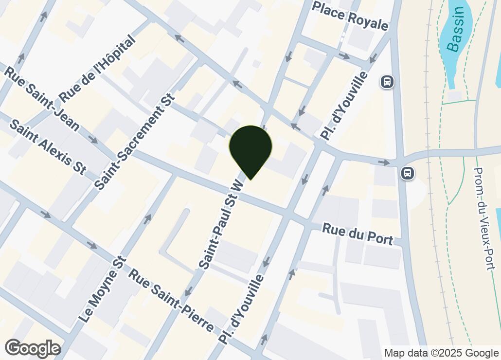 Map showing location at 45.5021893, -73.5554784