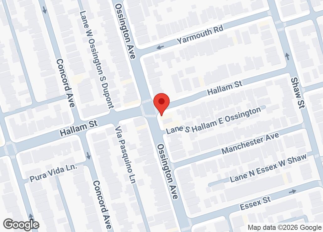 Map showing location at 43.6678617, -79.4279206