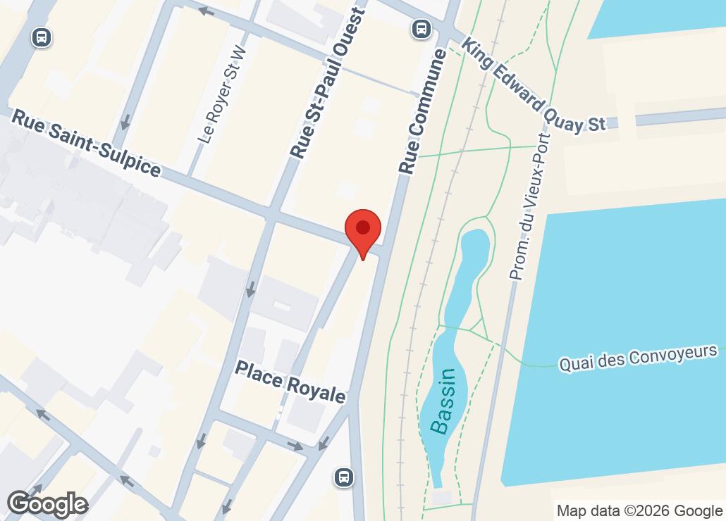 Map showing location at 45.5041073, -73.5538235