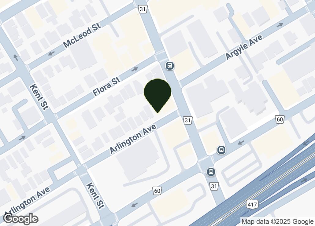 Map showing location at 45.4101217, -75.6929188