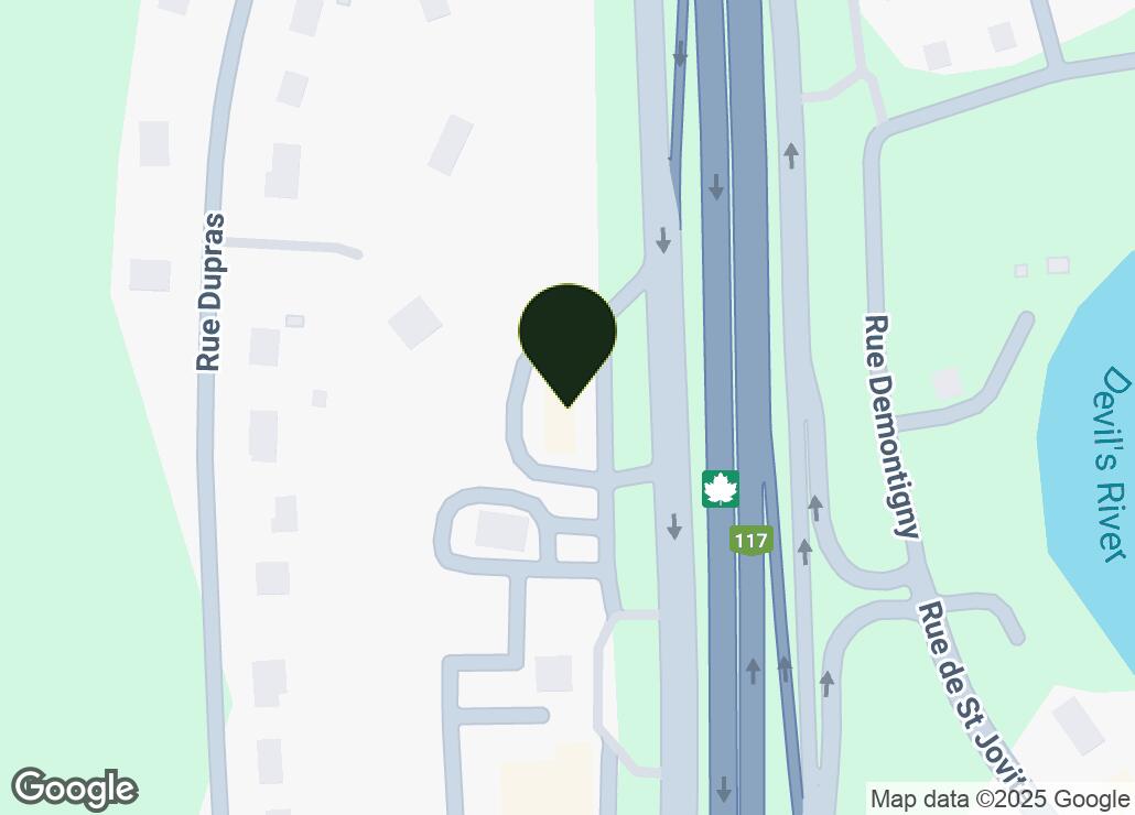 Map showing location at 46.1207416, -74.6085302
