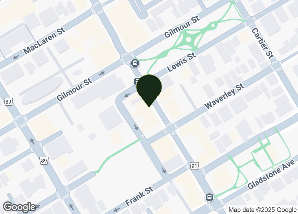 Map showing location at 45.4159149, -75.6888454