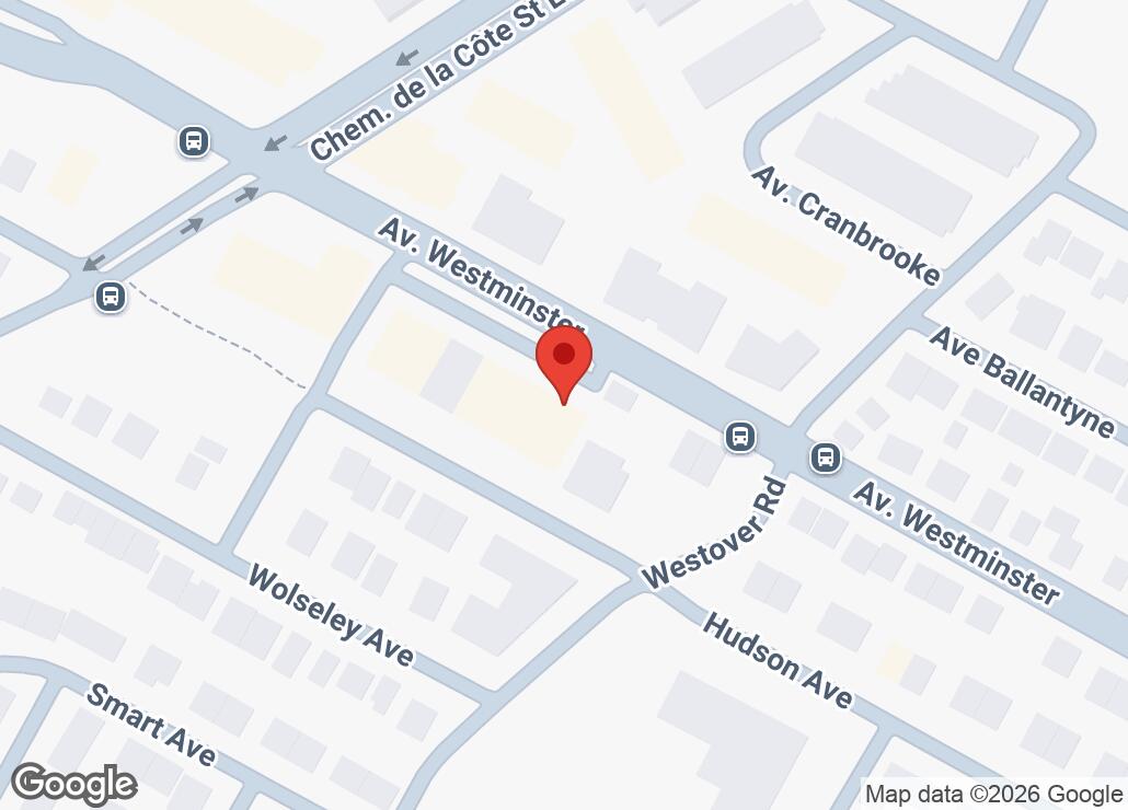 Map showing location at 45.4585412, -73.6607295