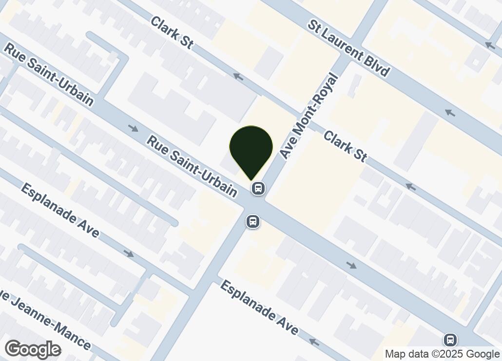 Map showing location at 45.5191028, -73.5874975