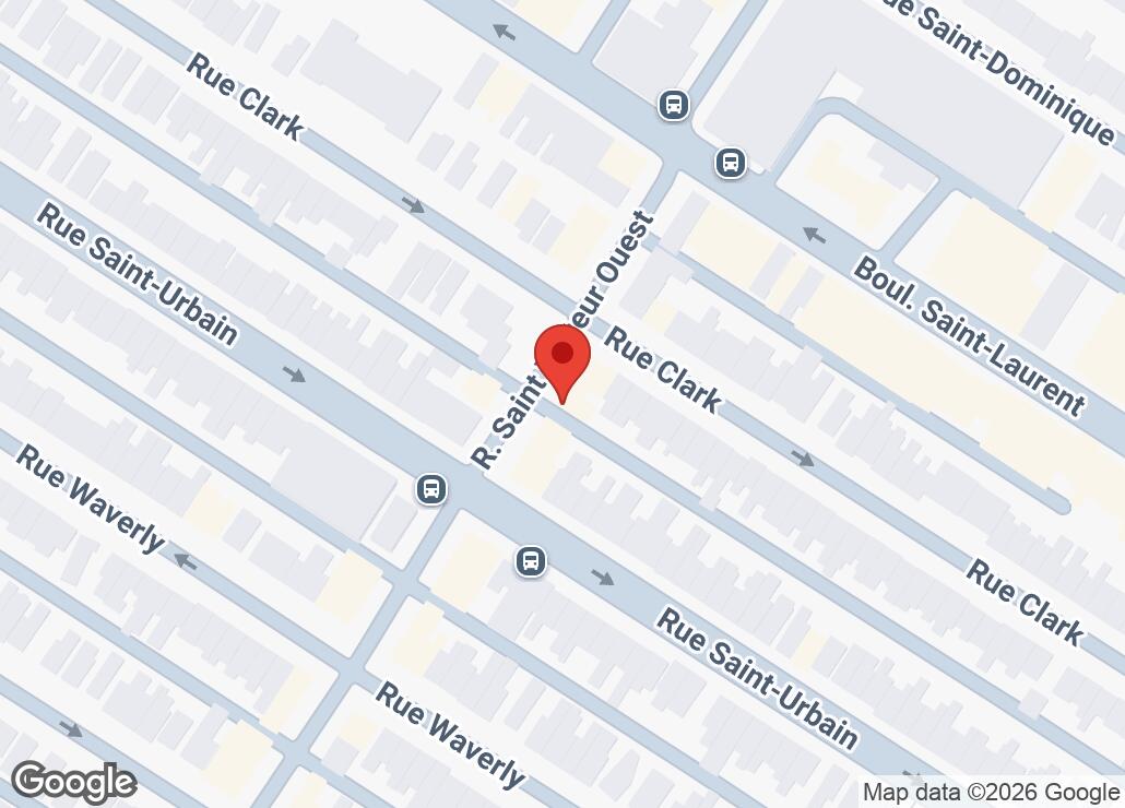 Map showing location at 45.5249523, -73.5995051