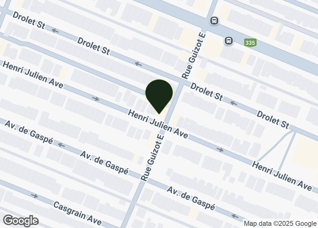 Map showing location at 45.5423969, -73.6331674