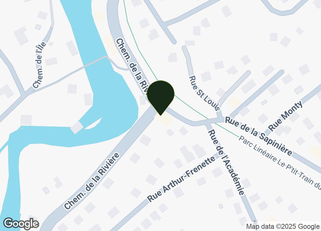 Map showing location at 46.0318199, -74.2101637