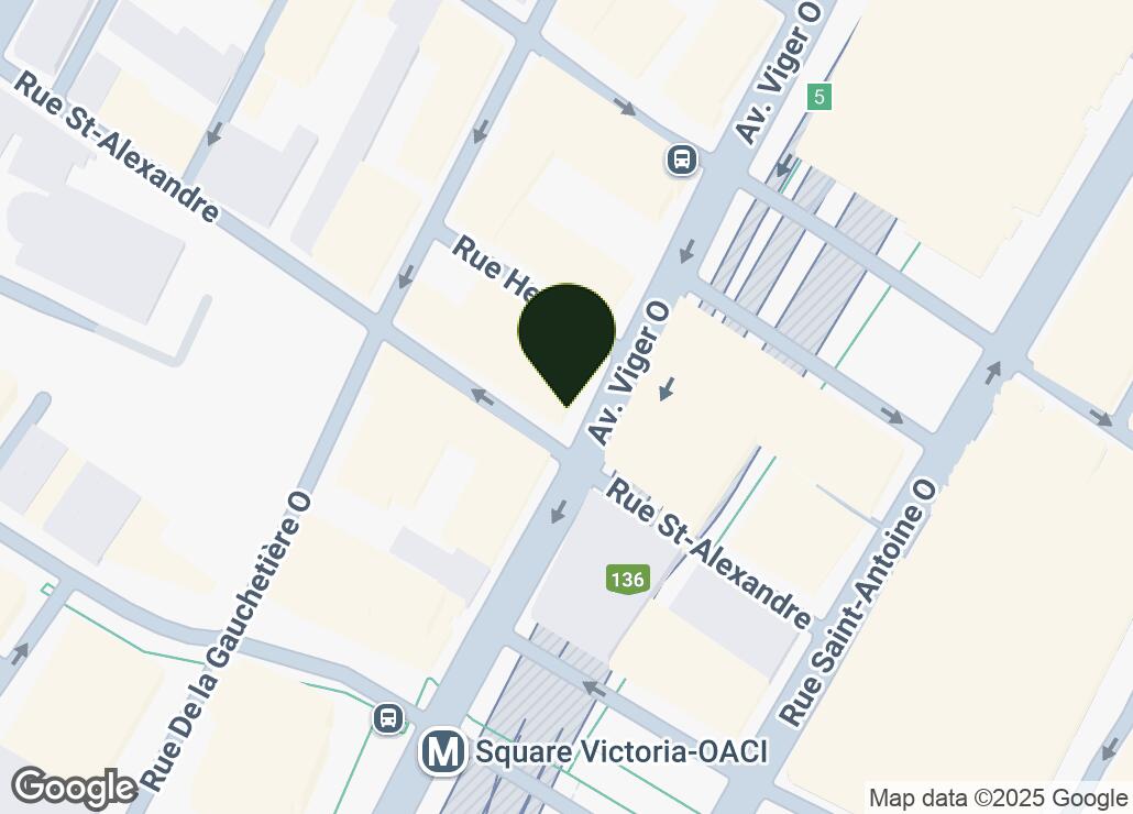 Map showing location at 45.5030219, -73.5625293
