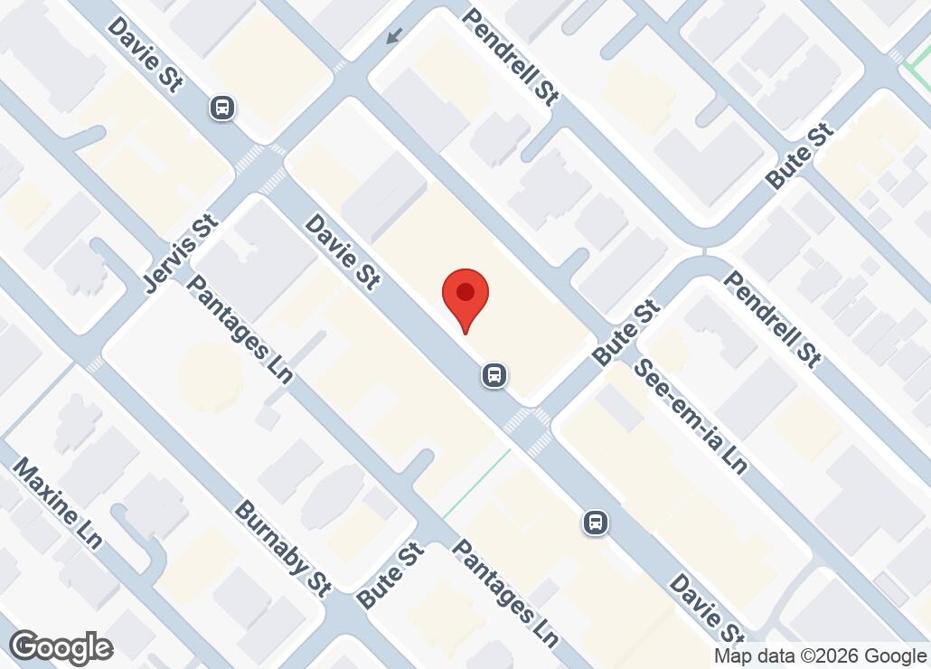 Map showing location at 49.282163, -123.133735