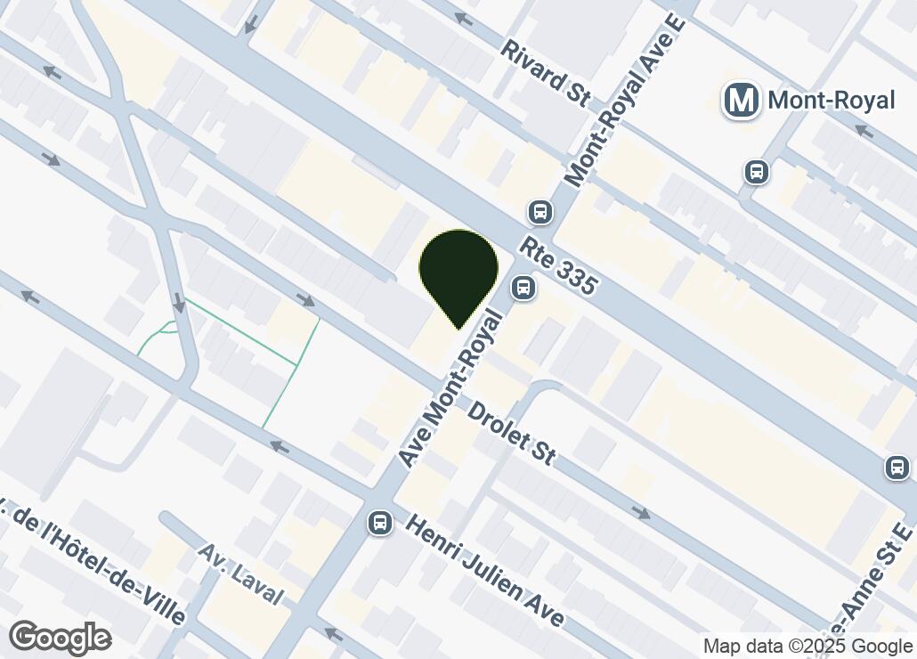 Map showing location at 45.5236226, -73.5833537