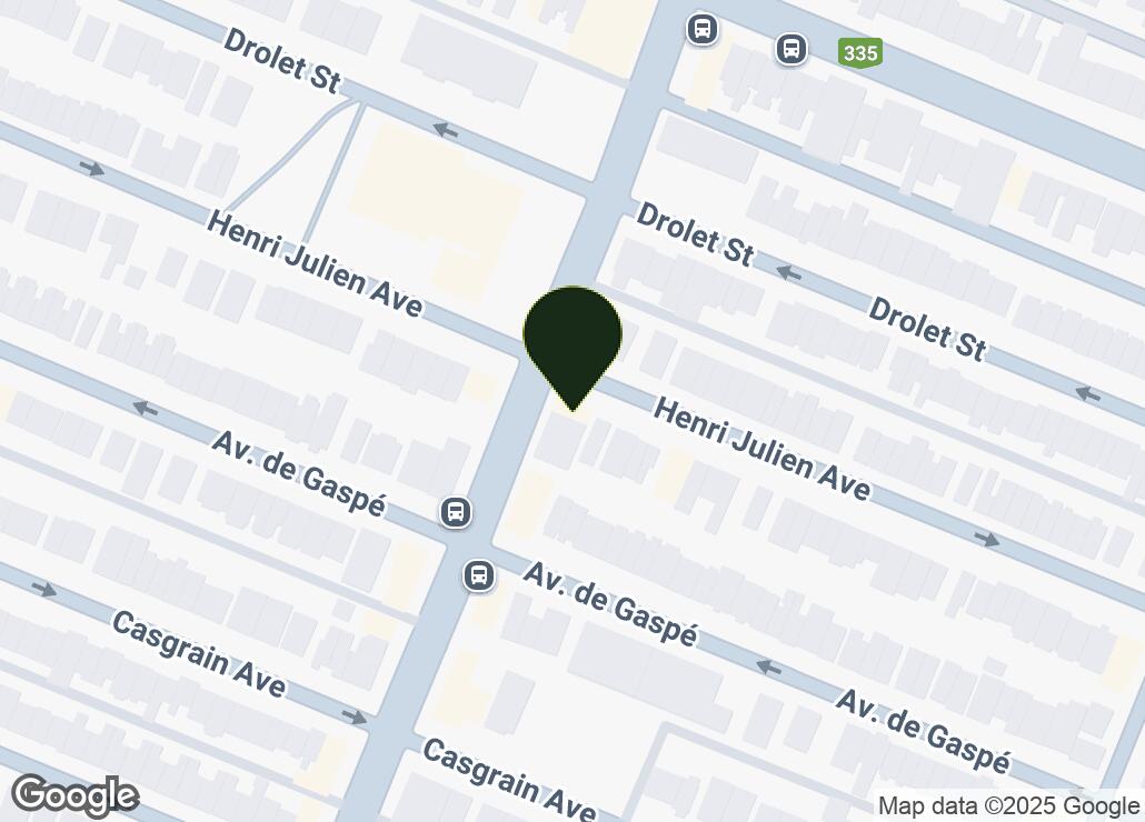 Map showing location at 45.5411448, -73.6297842