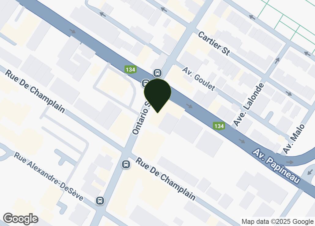Map showing location at 45.5255212, -73.5594016