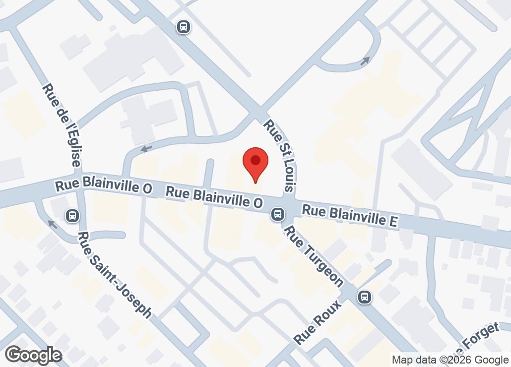 Map showing location at 45.6396737, -73.841963