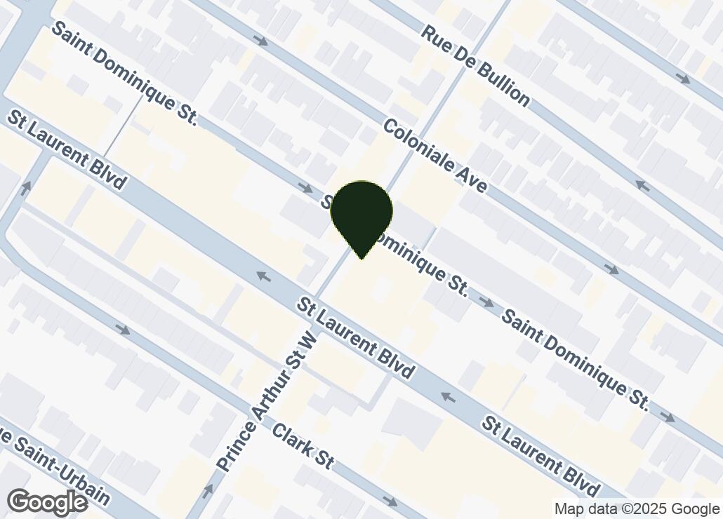 Map showing location at 45.5141946, -73.572221