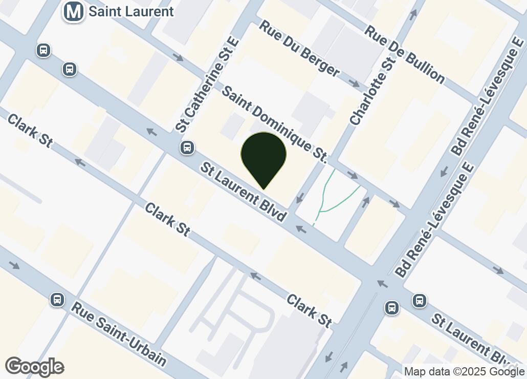Map showing location at 45.5095371, -73.5628344