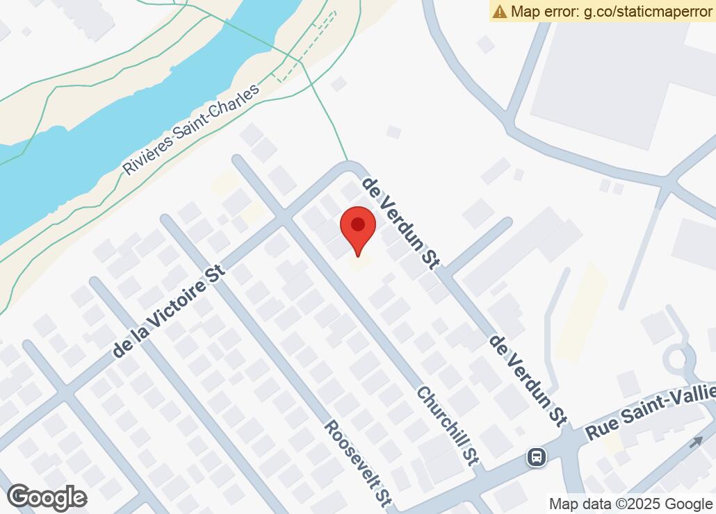 Map showing location at 46.8094975, -71.2522047