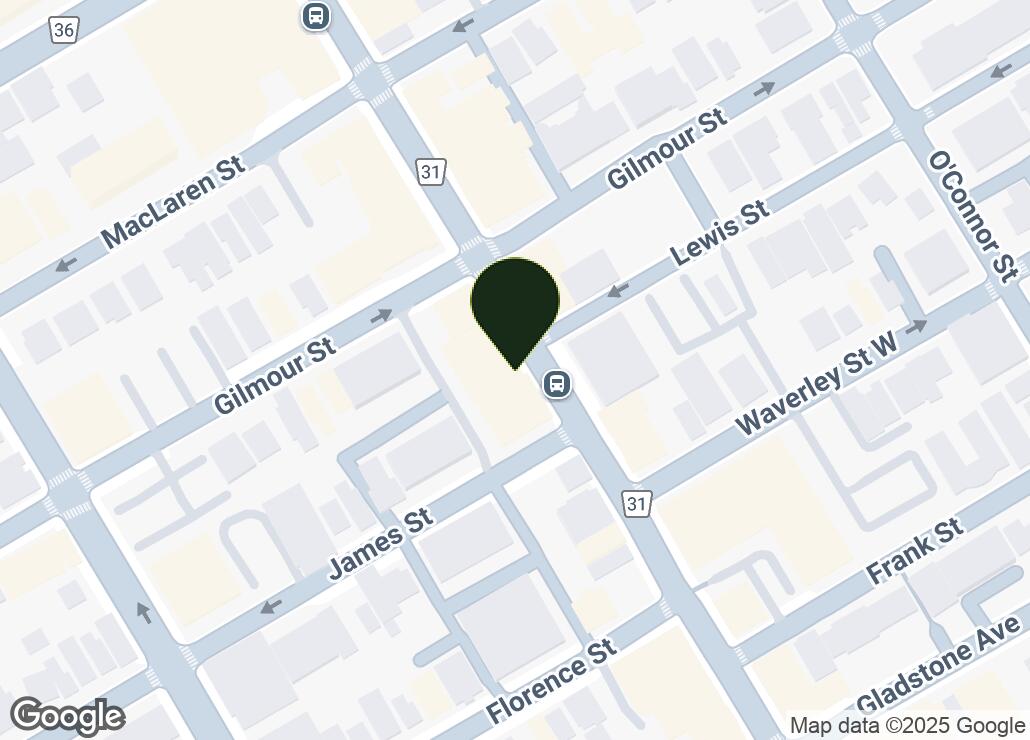 Map showing location at 45.4136366, -75.6950455