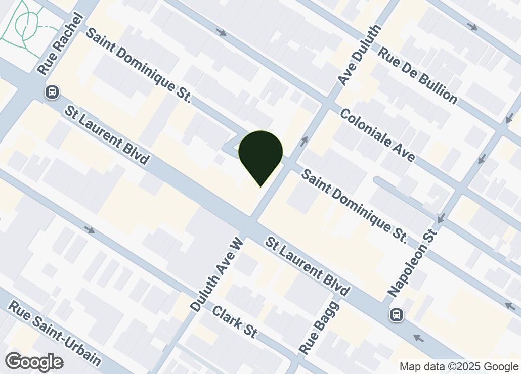 Map showing location at 45.5172694, -73.5792667