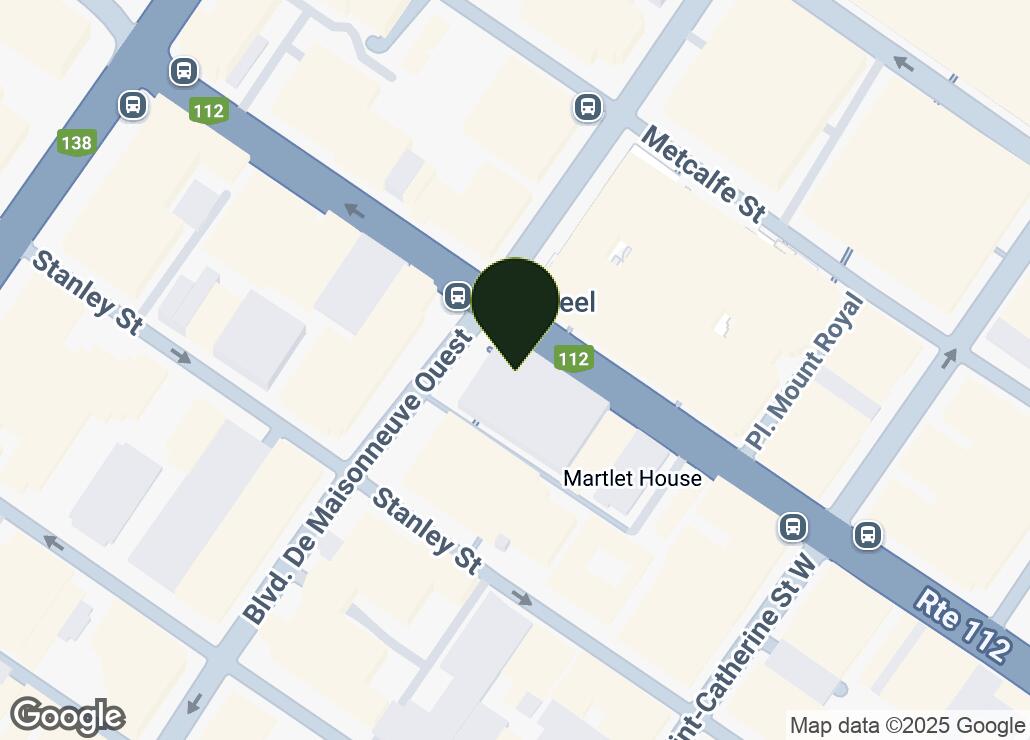 Map showing location at 45.5006293, -73.5745813