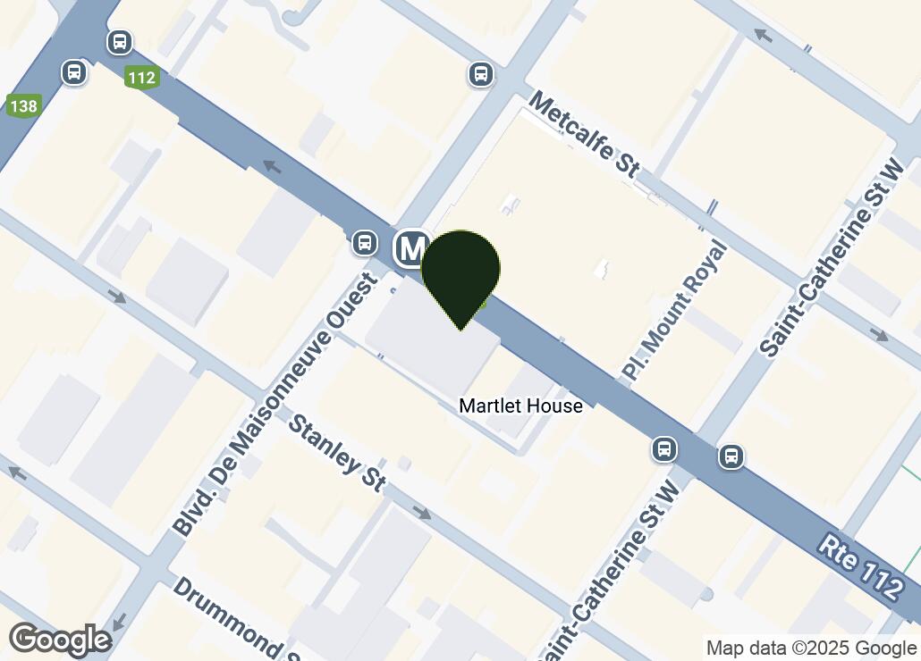 Map showing location at 45.5005392, -73.5743181