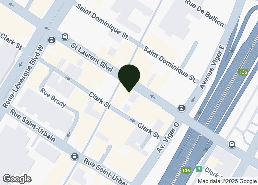 Map showing location at 45.5078836, -73.5598317