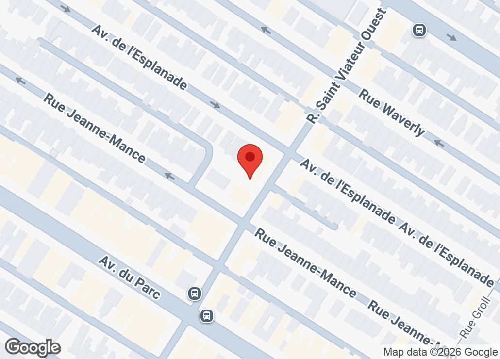 Map showing location at 45.5232539, -73.6015397