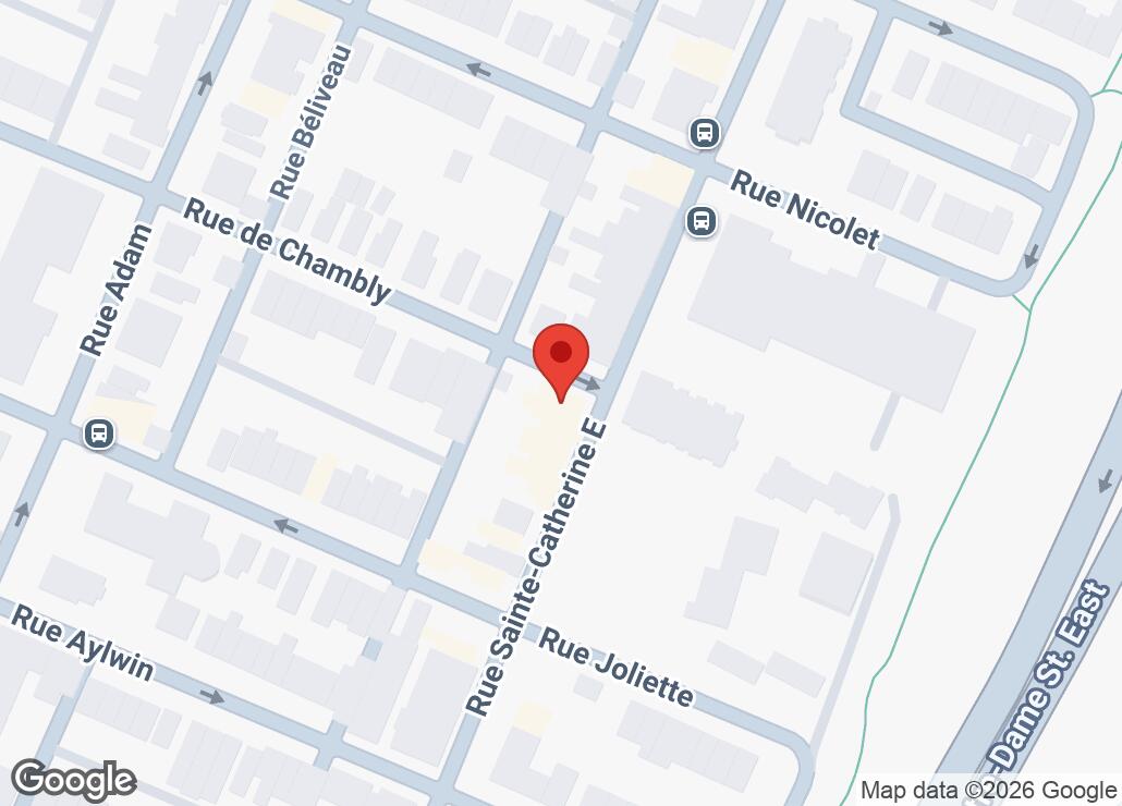Map showing location at 45.5437752, -73.5385579
