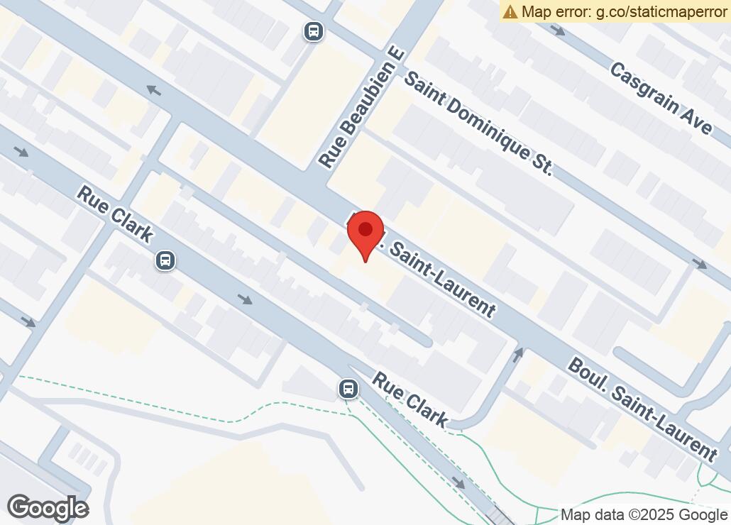 Map showing location at 45.5298214, -73.608047