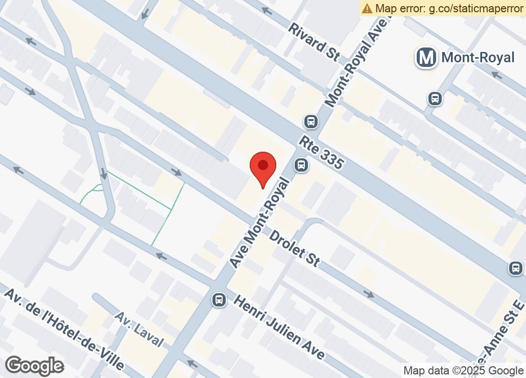 Map showing location at 45.5236274, -73.583365