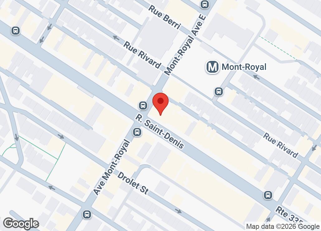 Map showing location at 45.524005, -73.582553