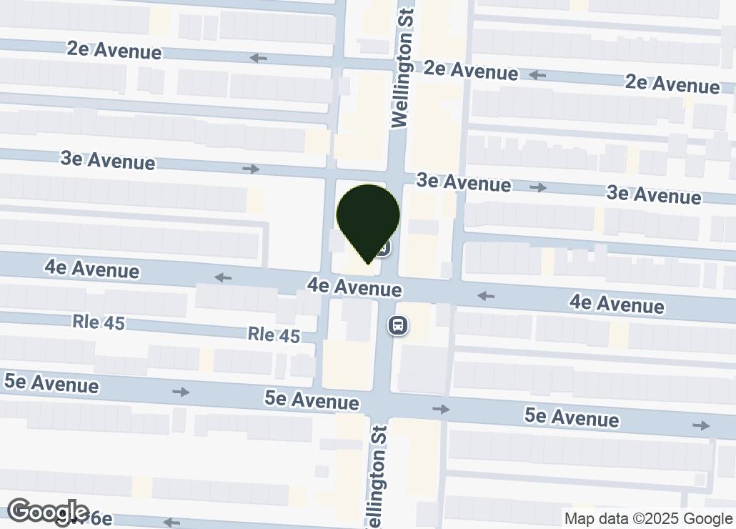 Map showing location at 45.4568156, -73.567722