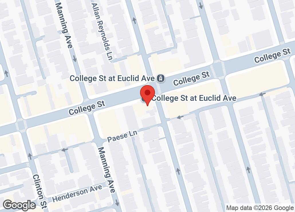 Map showing location at 43.6554815, -79.4115006