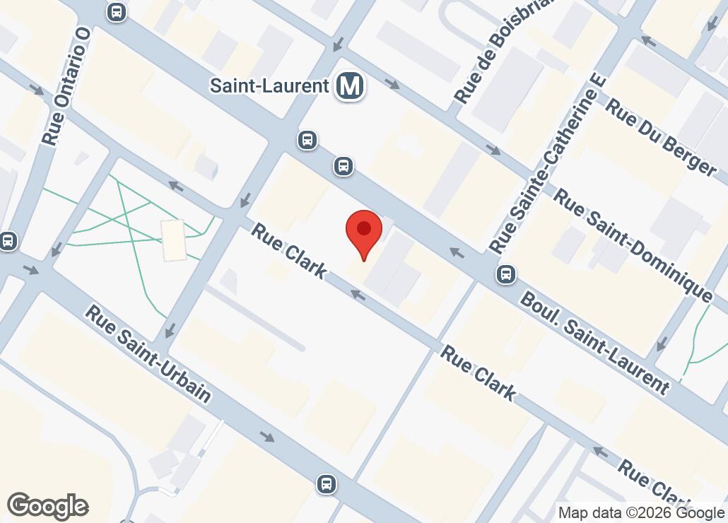 Map showing location at 45.5099131, -73.5647136