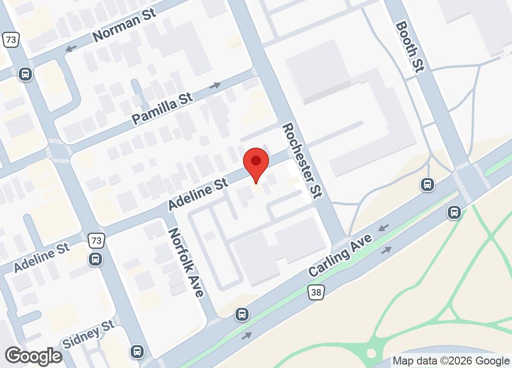 Map showing location at 45.3990674, -75.706583