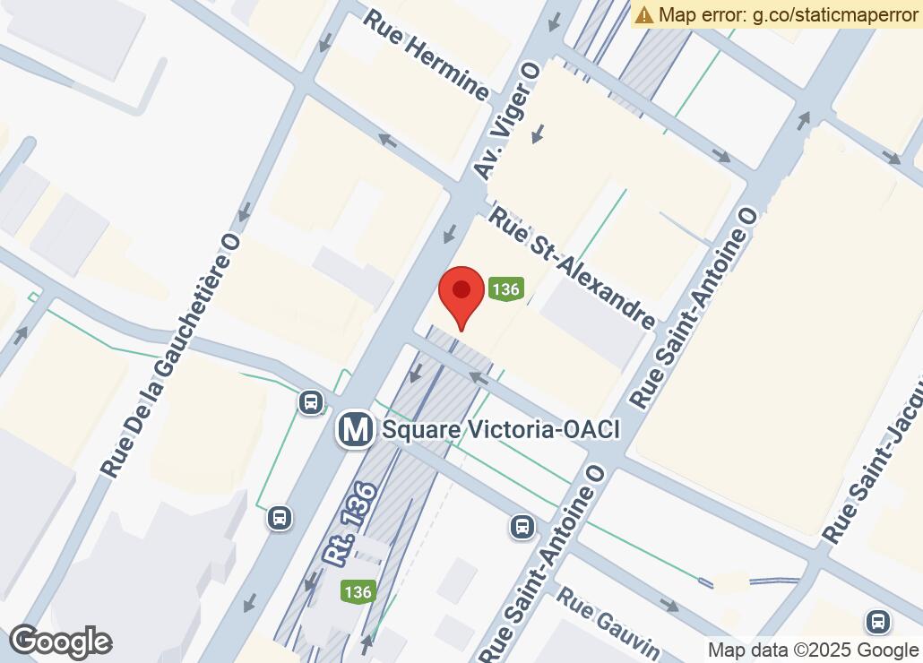 Map showing location at 45.5022559, -73.5624931