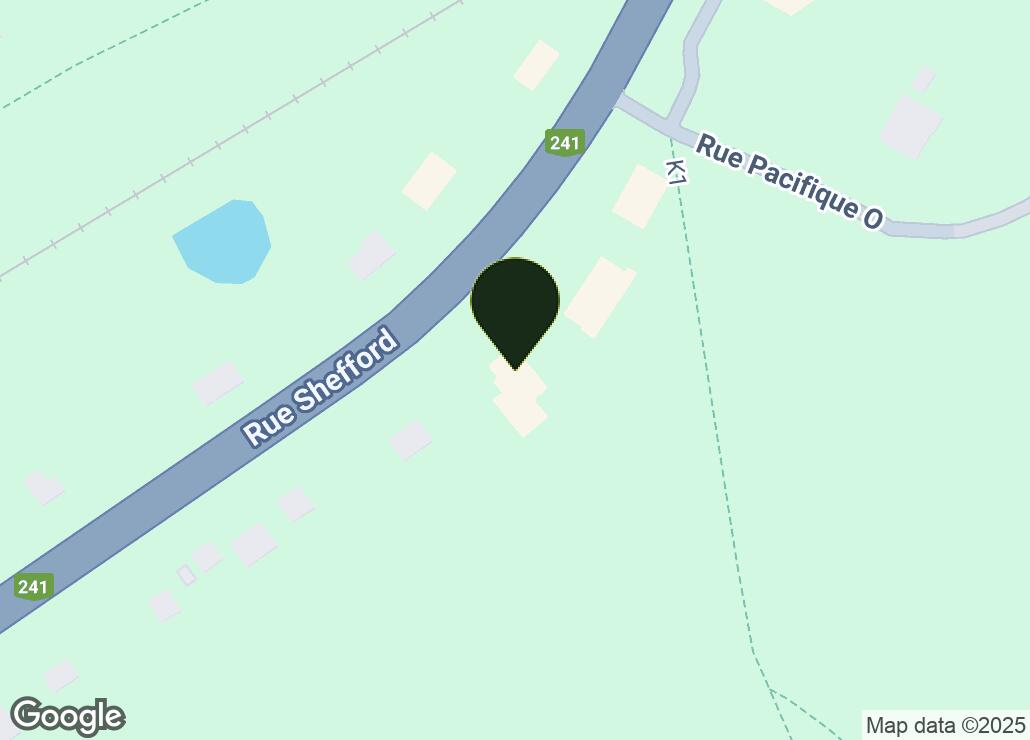 Map showing location at 45.3037603, -72.6814207