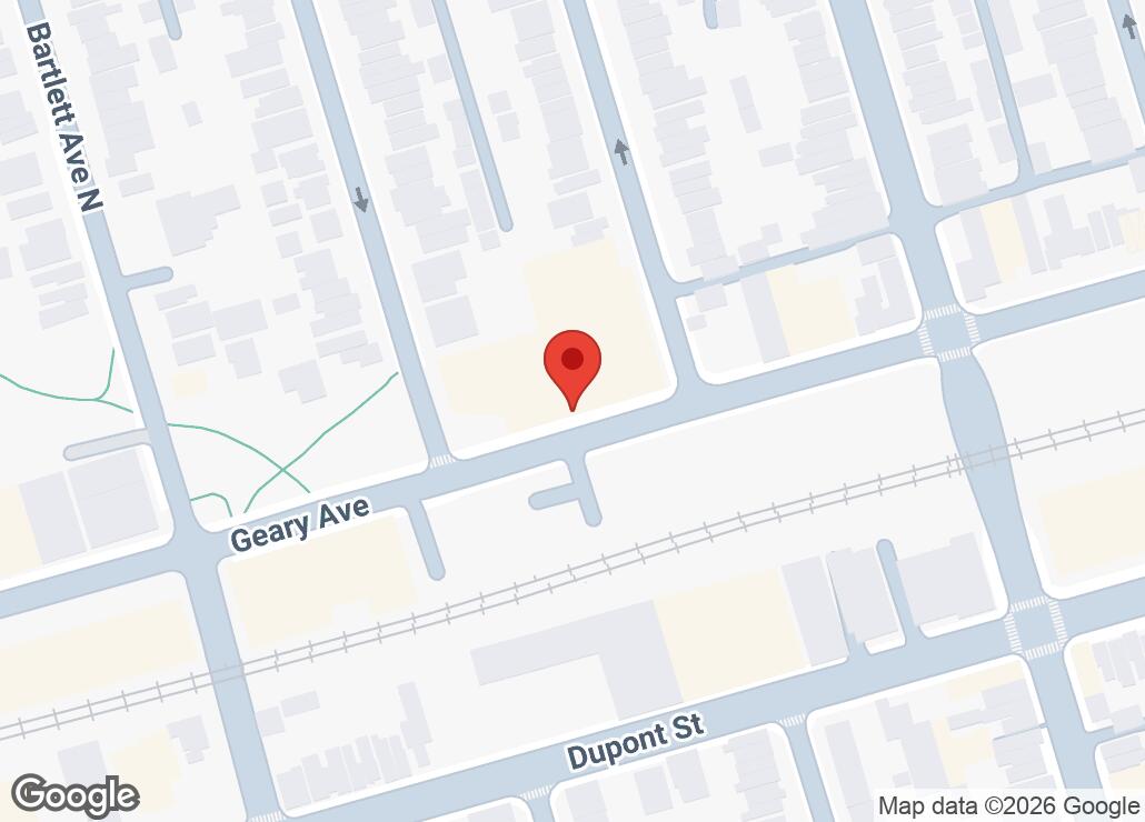 Map showing location at 43.6704531, -79.4349792