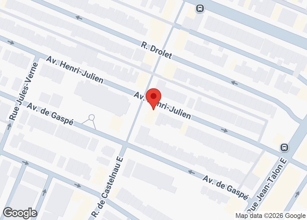 Map showing location at 45.5377077, -73.6179058
