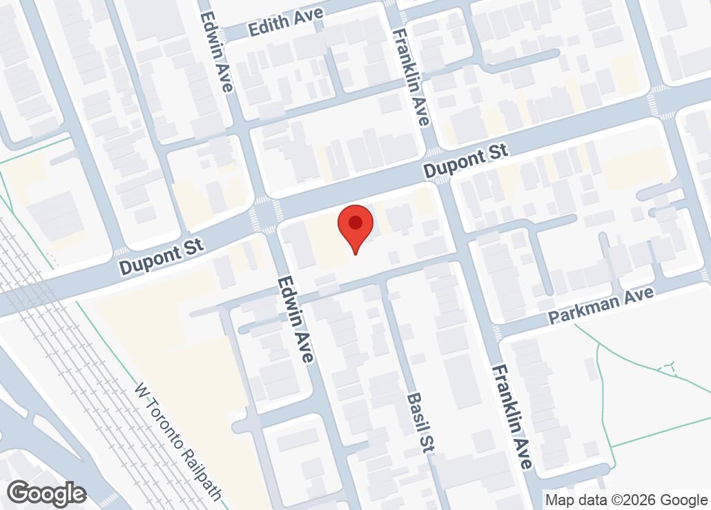 Map showing location at 43.664628, -79.4547902