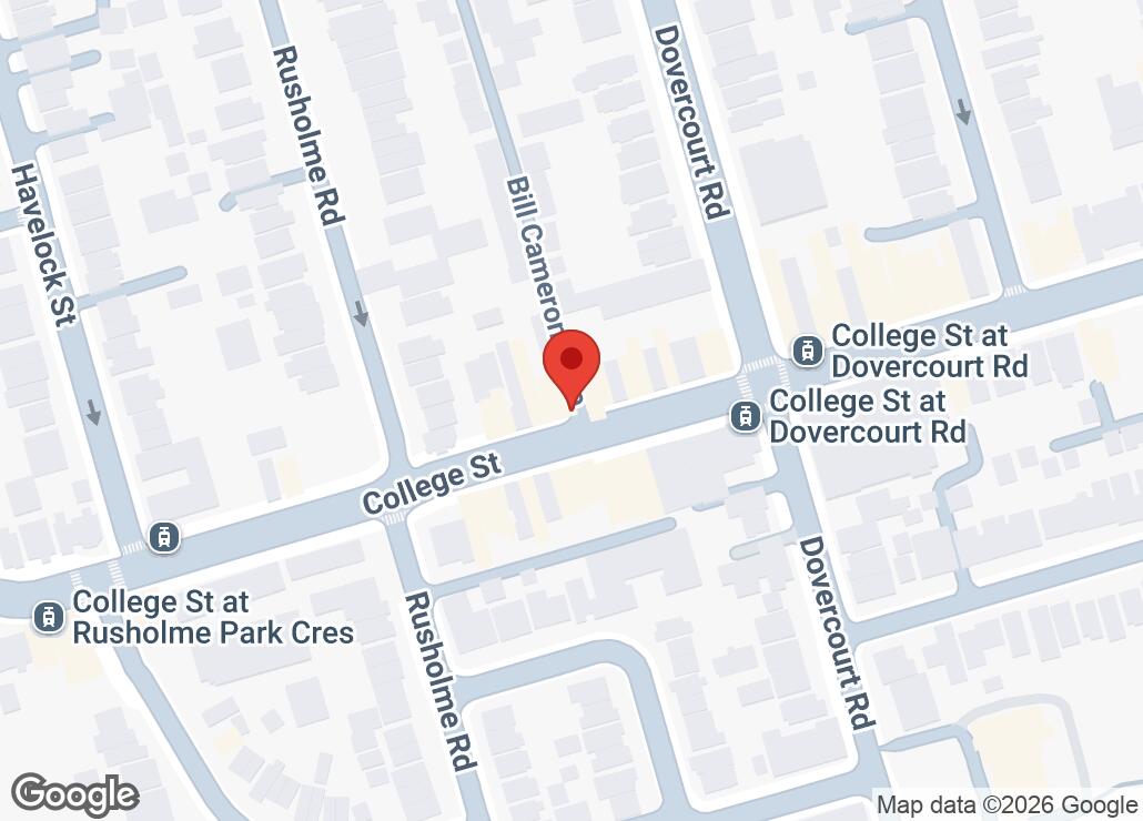 Map showing location at 43.6535262, -79.427333