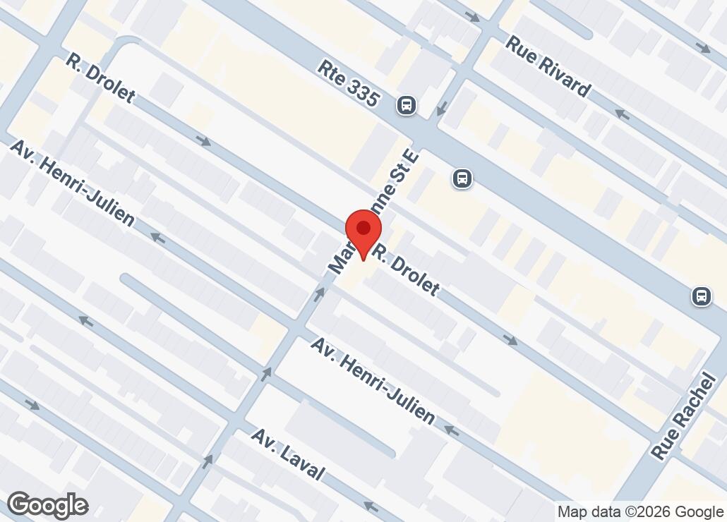 Map showing location at 45.5222142, -73.5810267