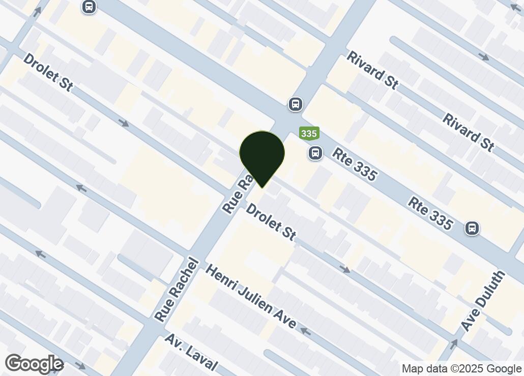 Map showing location at 45.521307, -73.57846