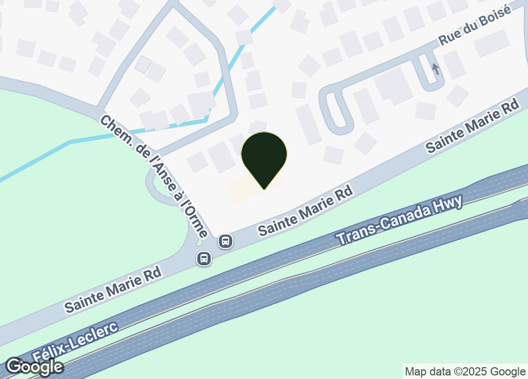 Map showing location at 45.4367678, -73.8978887