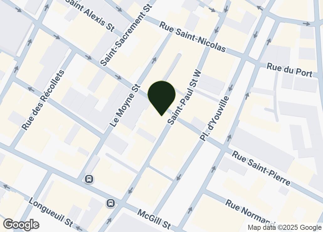 Map showing location at 45.5012242, -73.5564822