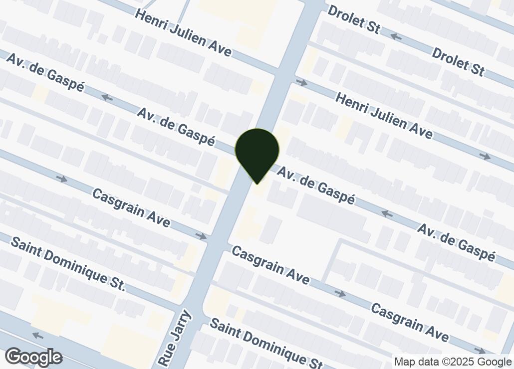 Map showing location at 45.540496, -73.63023
