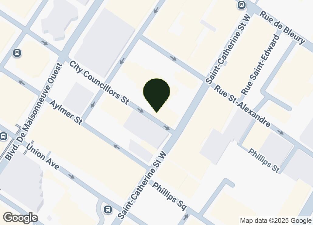 Map showing location at 45.5050012, -73.5686458